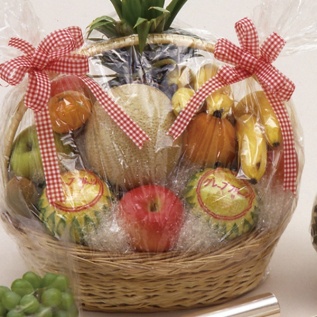 セロハンパッキン：フルーツのカゴ盛り