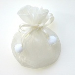 ボンボンポーチ：アイボリー