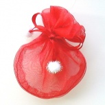 ボンボンポーチ：レッド