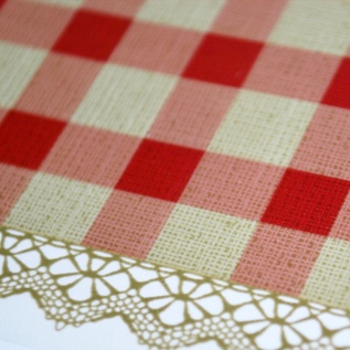 OOカントリーギンガムロール：柄アップ