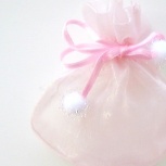 ボンボンポーチ：ピンク