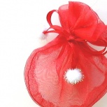 ボンボンポーチ：レッド